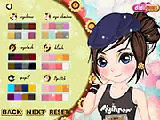 Flowers Blooming dress-up game featuring two stylish girls trying on floral-themed fashion in the mall on PlayArcadeHub.