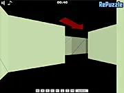Screenshot of Perfect Maze 3D online game showing a first-person view inside a complex 3D labyrinth