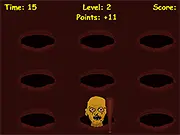 Zonk a Zombie free online game, clobbering a zombie with a trusty bat for a high score on PlayArcadeHub