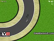 Hot Racing free online game screenshot showing a red sports car racing on a circuit track against other competitive cars.