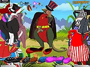 Kangaroo Dress Up free online game screenshot, play animal fashion game, cute marsupial model customization