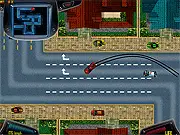 The Grand Police Escape online driving game - red muscle car evading police in the city