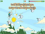 Fionna Fights free online game featuring Fionna the Human and Marshall Lee fighting a group of monsters from Adventure Time.