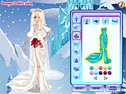 Play Ice Princess Wedding Dress free online game, design her royal wedding gown, hair, and makeup
