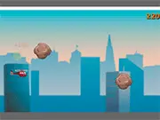 Screenshot of Copter Game - Meteor online showing a helicopter flying and dodging meteors