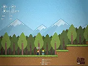 The girl shooting zombies in That Girl with a Gun, a free online arena shooter game