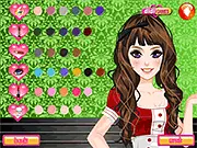 Bella & Sarah's Part Time Work dress up game online screenshot showing two girls in stylish waitress uniforms