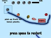 The Royal Feast 2 free online game. Image showing a ball, drawn lines, and puzzle elements on a screen.