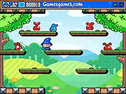 Drop Wizard retro arcade game online, player controls the wizard to stun enemies on PlayArcadeHub