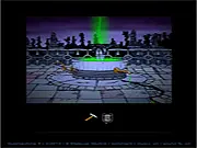 Screenshot of Submachine 9: The Temple online game, showing a first-person view of a stone room with a puzzle mechanism and a pedestal.
