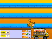 Turkey Panic free action game, catching fast-running turkeys online, put birds in truck, play free game on PlayArcadeHub