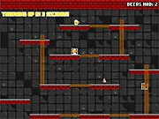 Screenshot of the Drink Beer, Neglect Family dark comedy game showing the father character drinking a beer with various negative effects active.