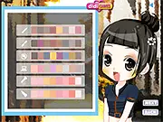 Serena character model with bright summer makeup and a stylish outfit from the Colorful Days 3 dress up game.