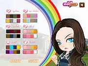 Ani's Summer free dress up game screenshot showing a girl with stylish makeup and a fashionable summer outfit