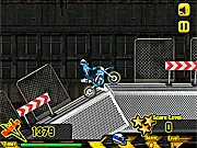 Extreme Moto X Challenge free online game screenshot, a motorcyclist performing a high-flying stunt over a large ramp on PlayArcadeHub