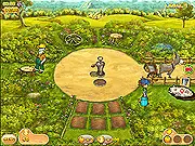 Play Farm Mania 2 free online time management game, managing fruits, vegetables, animals, and factories in a bustling farm simulation on PlayArcadeHub