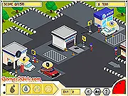 Play Car Care Point free online game, managing an auto shop by dragging cars to the correct service station to earn money on PlayArcadeHub