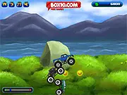 Mini Truck Madness free online game, monster truck racing and stunt game, buy truck upgrades