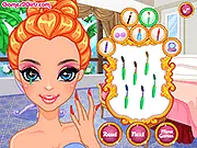 Screenshot of Spring Bride wedding dress up and makeup game