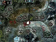 Colony Defenders TD 2 gameplay, futuristic towers shooting lasers at alien creatures on a colony map