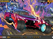 Spiderman Car Keys free online hidden object game showing Spiderman on a city background with 15 hidden keys to find