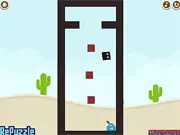 Screenshot of Zupo, an epic platform puzzle game, showing the Zupo character jumping over a hazard block toward an exit switch.