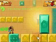 Aztec Treasure free online puzzle game screenshot showing blocks being placed to build a path for the Aztec character