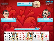 King of Hearts free online card game with playing cards, Queen of Spades, and heart suit shown.