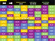 Blocks Mania free online puzzle game screenshot showing a grid of colorful blocks with several large matching groups highlighted