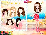 The Story of Flowering free dress up game, play online flower fashion game, friends in garden clothes, nature-themed dress up