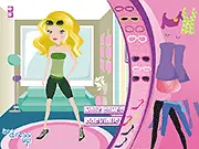A fashionable female character named Vivian wearing a stylish outfit, ready for a night out in the free online dress-up game So Pretty Vivian.