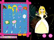 A beautiful animated bride model wearing a white wedding gown and veil, ready for styling in the My Wedding Show dress up game