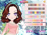 Eccentric Fairy Dress Up free online game screenshot, magical girl with unique and colorful clothes