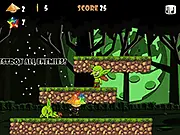 Samurai Run 2 free online action game screen showing a running samurai warrior fighting a goblin in a forest setting