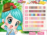 Fruit Fairy 3 free online game screenshot, two fairies with fruit-themed dresses and makeup