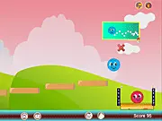 Alex meets Ally v6.5 free online game screenshot, a small character jumping to collect stars on a platform