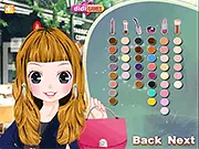 Hanging Out 4 Dress Up free game, play online fashion game, girl choosing outfit from huge wardrobe, cosmetic and clothing selection
