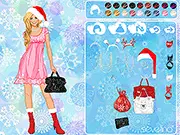 Play The Christmas Cutie free online dress-up game for girls at PlayArcadeHub. Holiday fashion game screenshot.