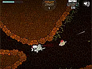 Ronald the Fish Cave Escape free online game screenshot, survival avoidance game, PlayArcadeHub