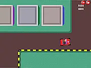 A small car being carefully parked into a designated spot in the free online game Linda Car Parking.