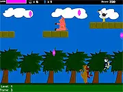 Joseph fighting enemies in the Virtual Reality Training simulation platforming level of Ghost Motel 8 online action game
