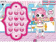 Happy Cook Dress Up free online game screenshot: dressing up a cheerful female chef character