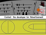 Screenshot of 50 50 Ball Game, showing a simple interface with a red ball and a target gap, ready for the player to shoot.