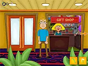 Tom searching for his missing bride Kimberly aboard the luxurious Queen Beatrice cruise ship in the free online adventure game Tom's Cruise
