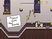 Dance of Doom free online game screenshot showing a character running from monsters in a dark castle