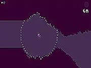 Batty Bat free online game screenshot showing a bat flying through a dark cave avoiding obstacles