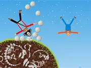 Ragdoll Ball free online game, a physics-based challenge where you keep the ball blue