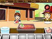 Play Grilled Barbecue free online cooking and management game, serving delicious food to happy customers.