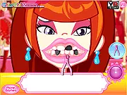 Bad Teeth Doctor Online free game screenshot showing a girl at the dentist with colorful dental tools