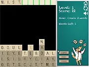 WordTris free online word building puzzle game falling letter blocks against a clock